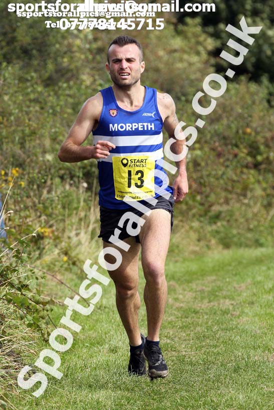 Senior mens relay 2019 Sunderland Harriers Open Cross Country. Photo:  David T. Hewitson/Sports for All Pics